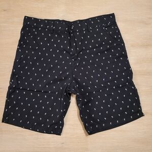 Public Record Black Palm Tree Shorts 36